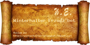 Winterhalter Erzsébet névjegykártya