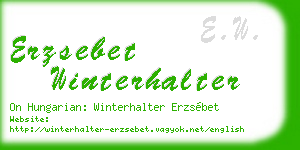 erzsebet winterhalter business card