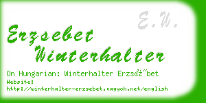 erzsebet winterhalter business card